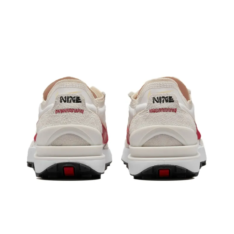 Nike Waffle One Se Sail Pearl White Black Gym Red Women's-4