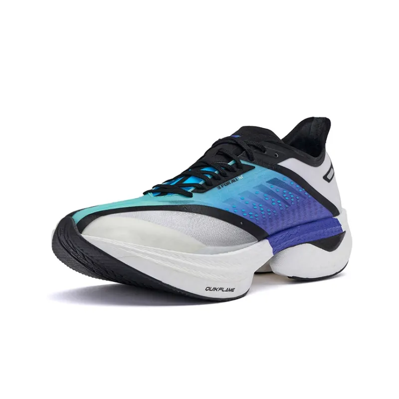 361° Cushioning Anti Slip Wear Resistant Breathable Support Rebound Low Top Running Shoes Men's White Blue-2