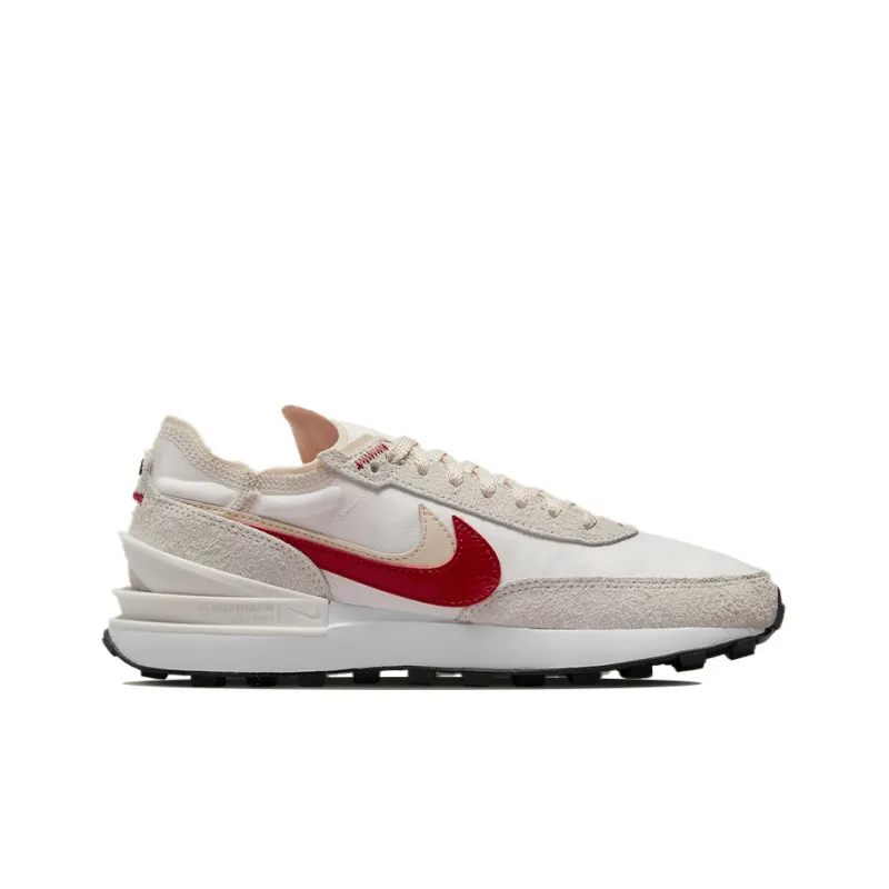 Nike Waffle One Se Sail Pearl White Black Gym Red Women's-1