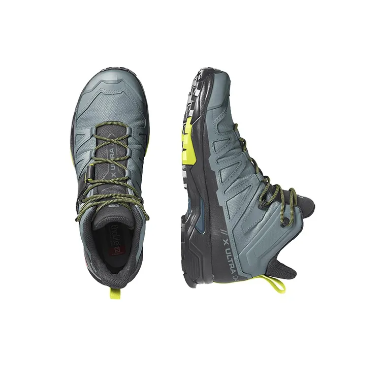 SALOMON X Ultra 4 Hiking / Trekking Shoes Men Mid-Top Black/Blue-2