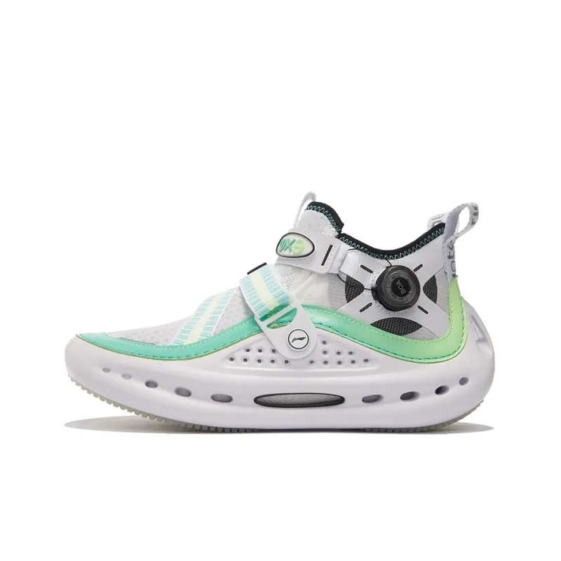 LiNing WU XING 3 Rebound Cushioning Wear Resistant Slip Resistant Mid Top Sports Casual Shoes Men's White-0