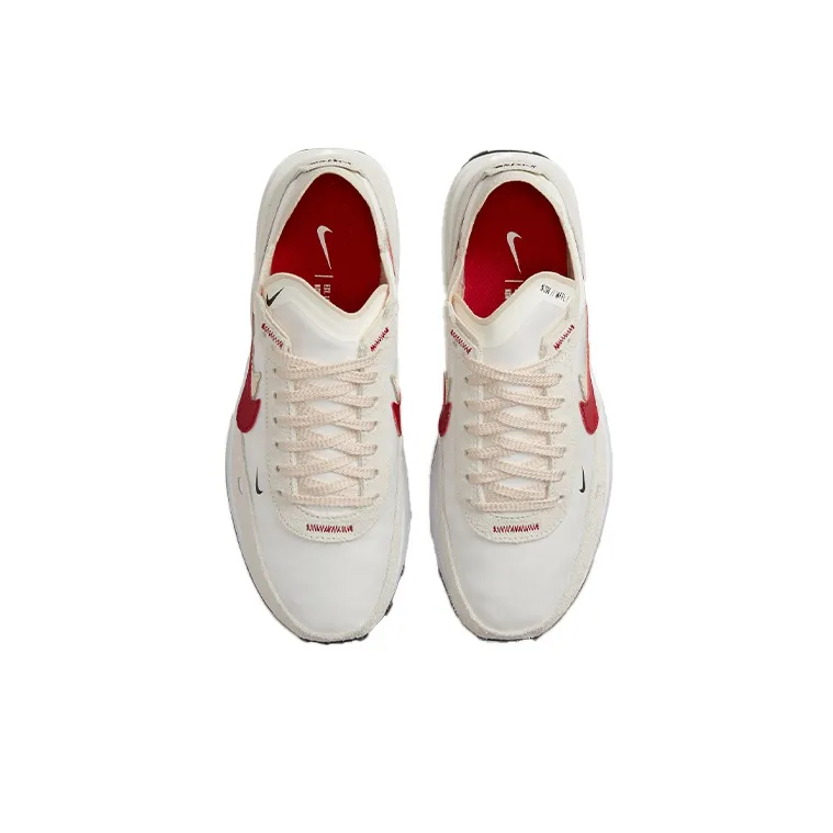 Nike Waffle One Se Sail Pearl White Black Gym Red Women's-3