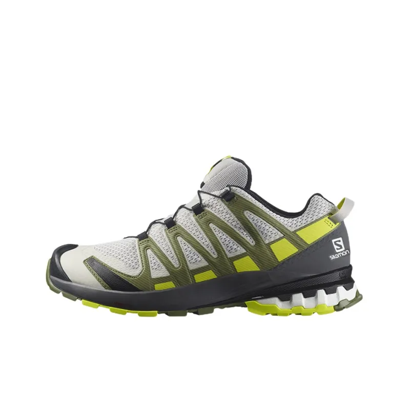 SALOMON XA Pro 3D V8 Running Shoes Men Low-Top Gray/Green/Black-0
