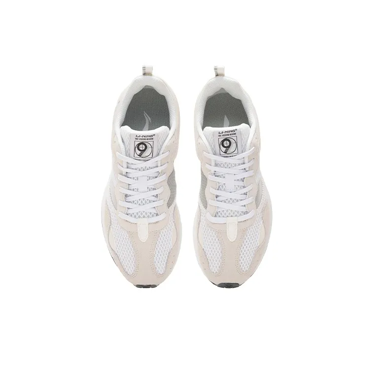 LiNing Fangyuan Classic Cushioning Anti Slip And Wear Resistant Low Top Sports Casual Shoes Women's White Sand Gray-3