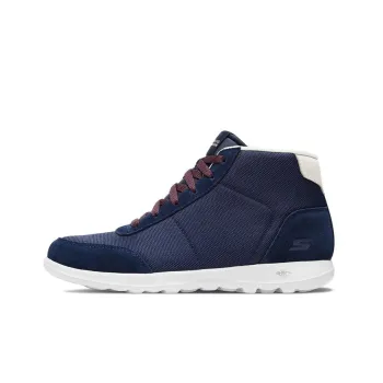 Skechers GO WALK Lite Casual Shoes Women's High-Top Navy/Red