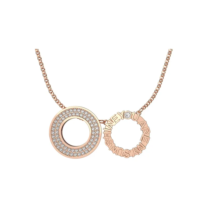 Swarovski Admiration Artificial Crystal Necklaces Women's Rose Gold-2
