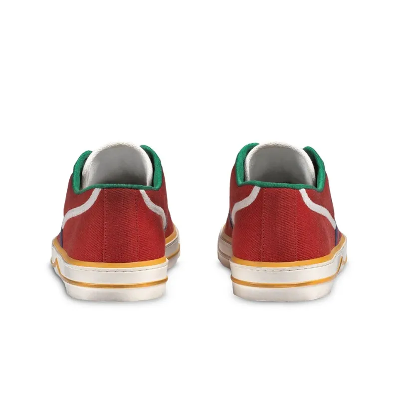 GUCCI Tennis 1977 Stylish Skateboarding Shoes Women's Red-4