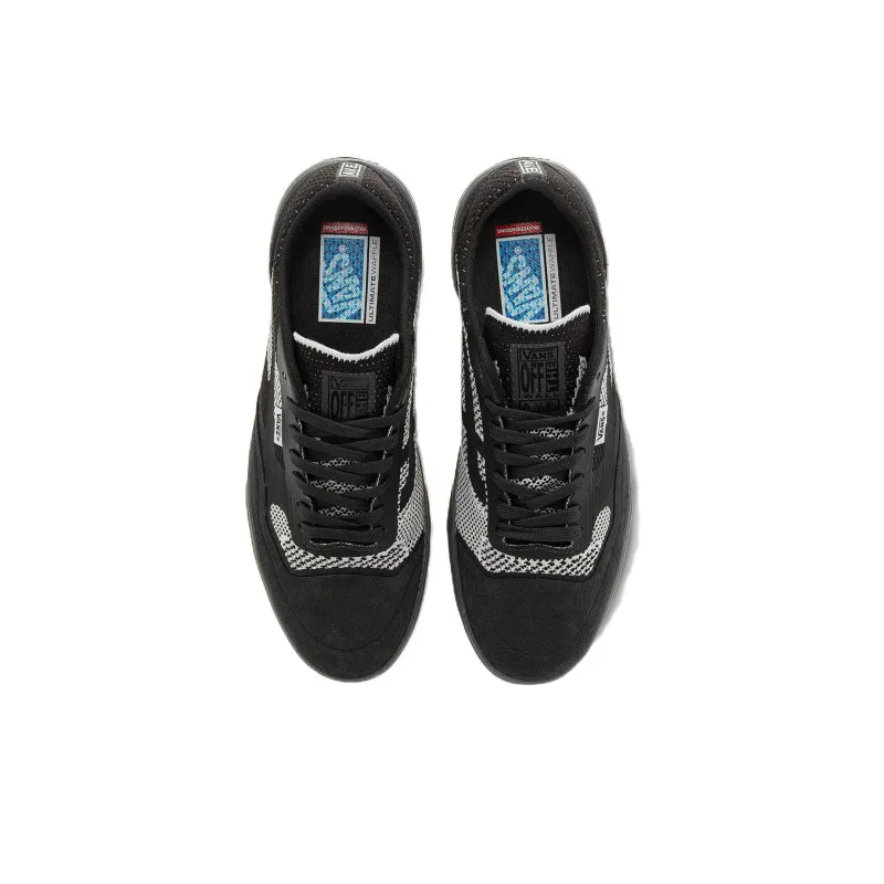 Vans Ave Classic Vcu Anti Slip Wear Resistant Lightweight Breathable Low Top Skateboard Shoes Unisex Black White-2