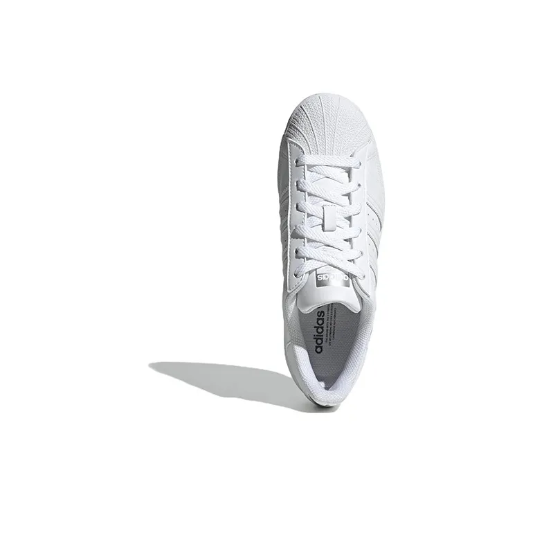 Adidas Originals Superstar Skateboard Shoes Women's Low Top White/Gray-4