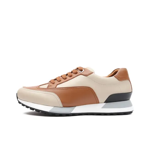 S.T.Dupont Casual Shoes Unisex Low-Top Apricot/Brown