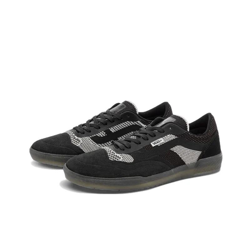 Vans Ave Classic Vcu Anti Slip Wear Resistant Lightweight Breathable Low Top Skateboard Shoes Unisex Black White-1