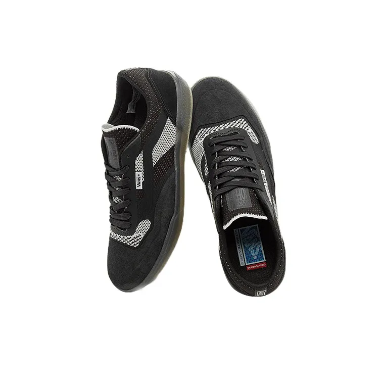 Vans Ave Classic Vcu Anti Slip Wear Resistant Lightweight Breathable Low Top Skateboard Shoes Unisex Black White-3