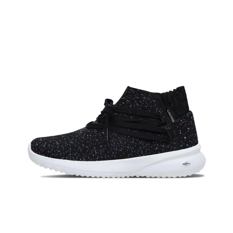 Skechers ON THE GO City 3.0 Cushioning Anti-Slip And Wear-Resistant Mid-Top Casual Shoes Women's Black White-0