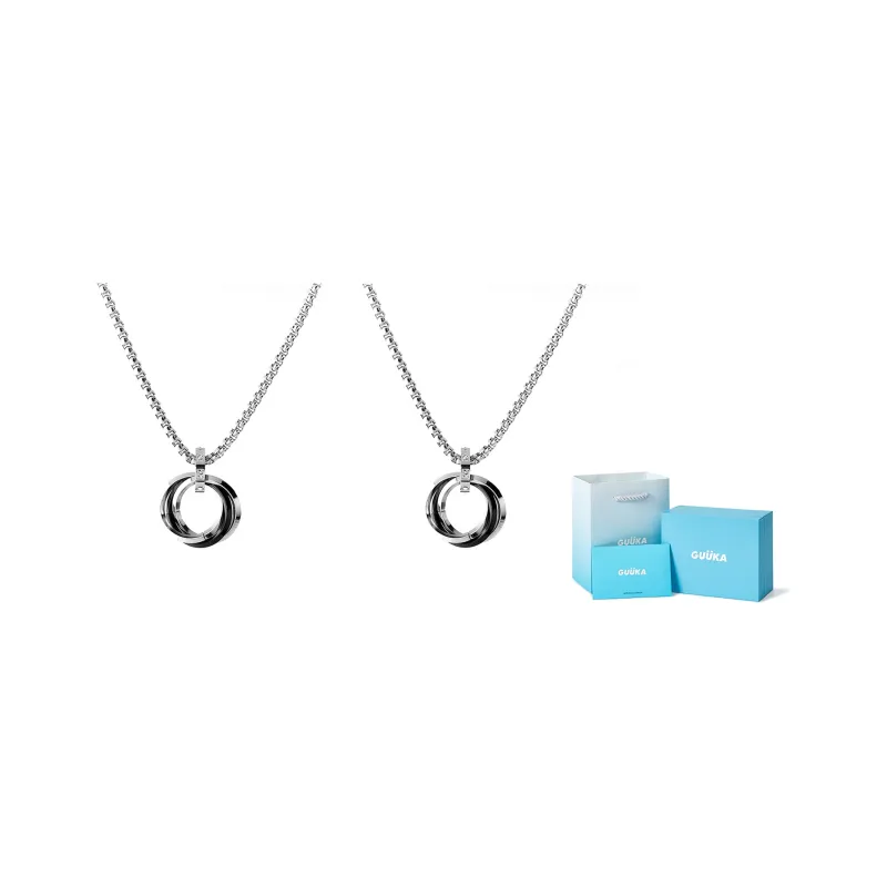Guuka Stainless Steel Necklaces Unisex Silver-6