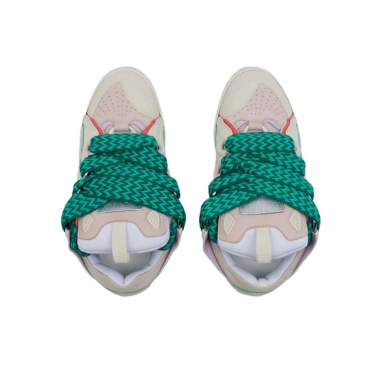 Lanvin Curb Sneakers Beige Pink Women's-3