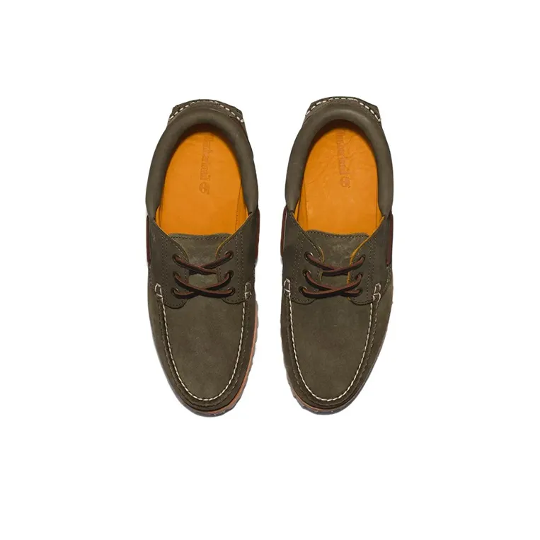Timberland 3 Eye Casual Shoes Men Low Top Linen Green-3