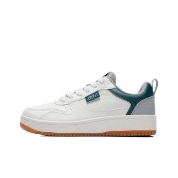 Anta Life Collection Slip Resistant Abrasion Resistant Shock Absorbers Low Top Skateboard Shoes Men's White Green Gray