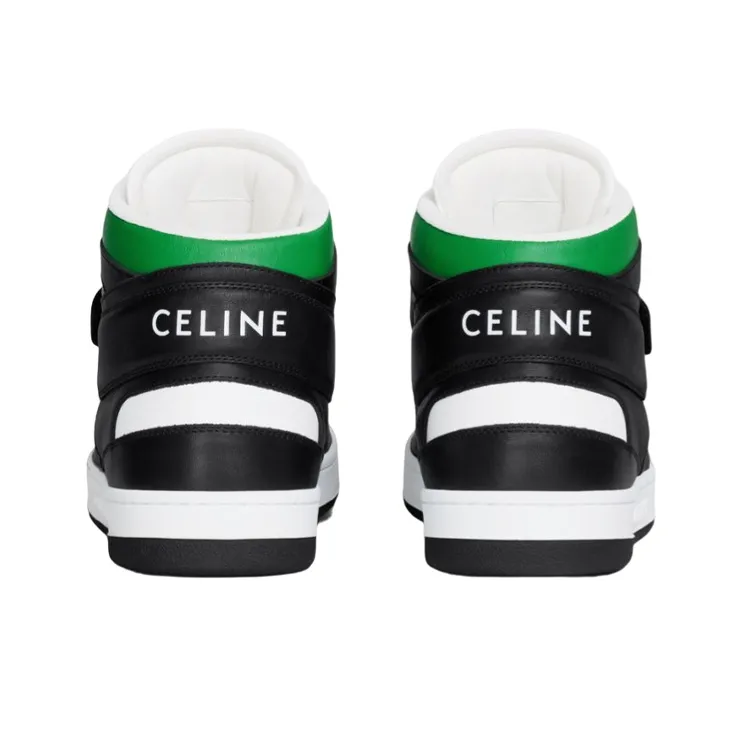 CELINE High Top Stylish Skateboarding Shoes Men's Black Green-3