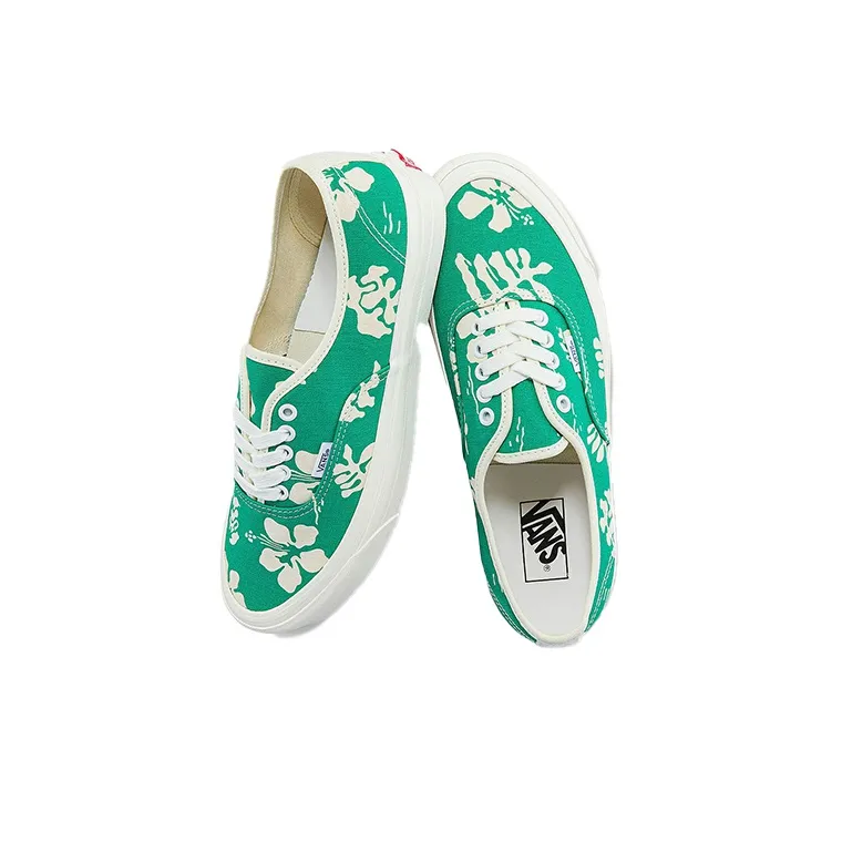 Vans Authentic 44 Dx Low Tops Casual Skateboarding Shoes Green Printing Unisex-3