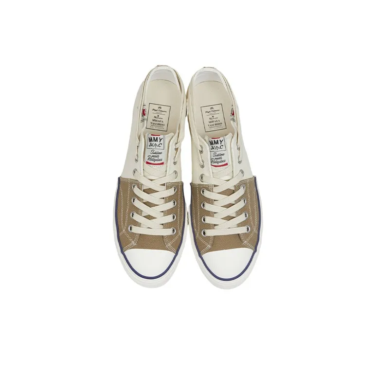 Nigel Cabourn x MIHARA YASUHIRO Low-Top Stylish Skateboarding Shoes Unisex Brown White-2