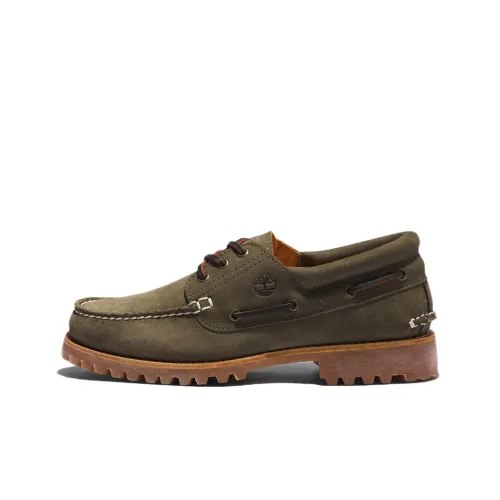 Timberland 3-Eye Casual Shoes Men Low-Top Linen Green