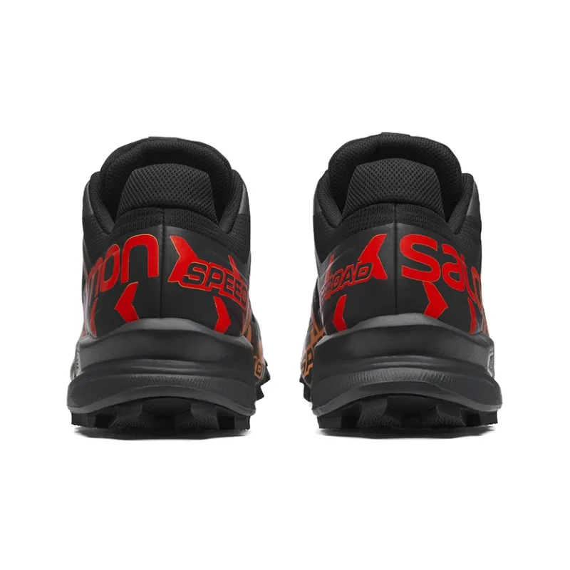 SALOMON Speedcross Offroad Abrasion Resistant Low Top Running Shoes Unisex Black Red-4