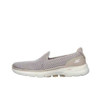 Skechers Go Walk 6 Cushioning Anti Slip And Wear Resistant Breathable Rebound Low Top Casual Shoes Women's Taupe