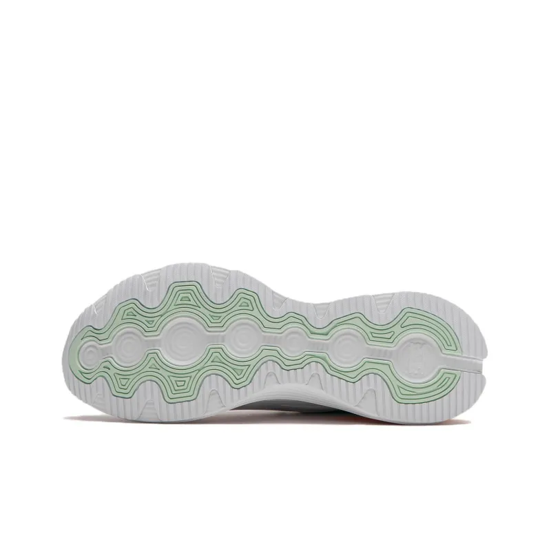 LiNing YueYing Element Cushioned Slip Resistant Abrasion Resistant Low Top Running Shoes Men's White-4