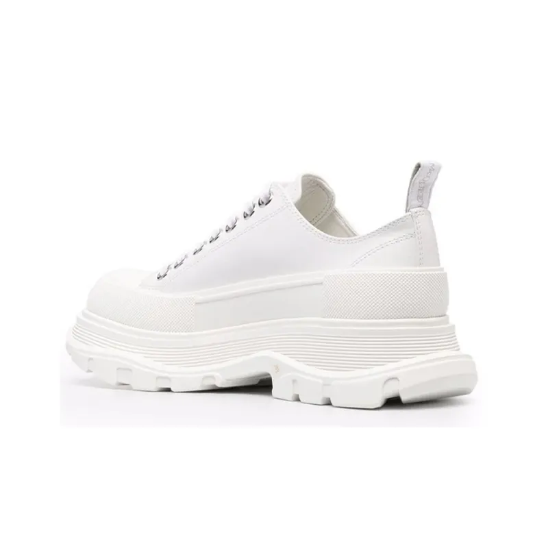 Alexander McQueen Tread Slick Cushioning Anti Slip And Wear Resistant Low Top Sports Casual Shoes Women's White-2