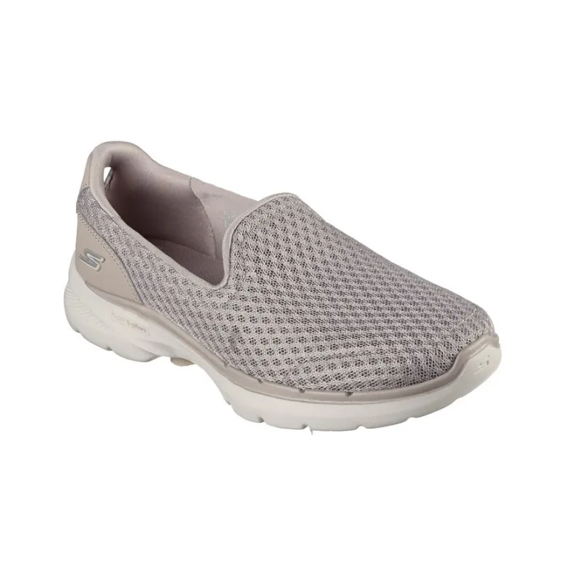 Skechers Go Walk 6 Cushioning Anti Slip And Wear Resistant Breathable Rebound Low Top Casual Shoes Women's Taupe-2