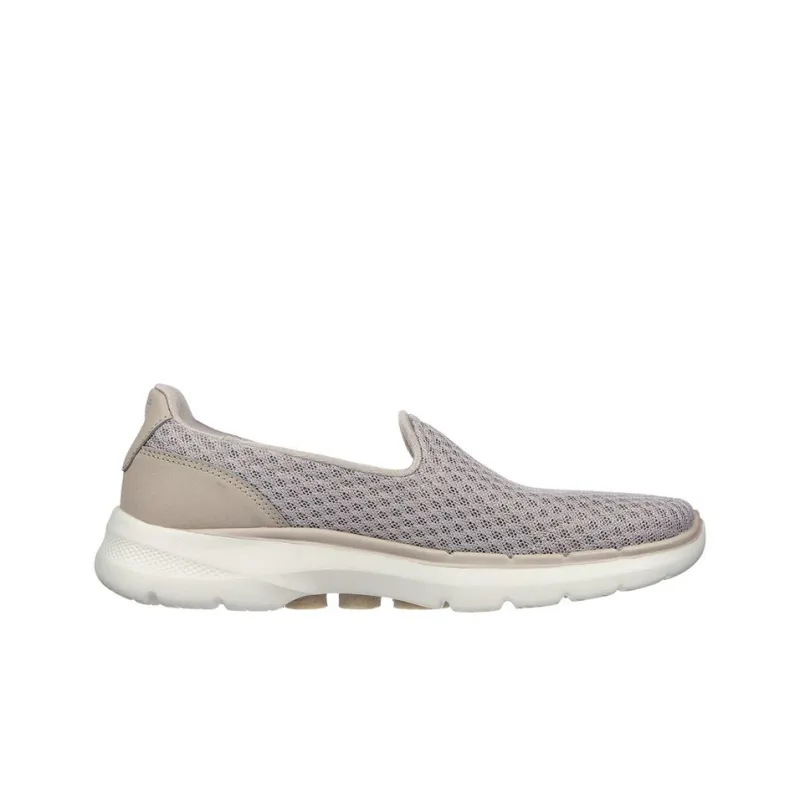 Skechers Go Walk 6 Cushioning Anti Slip And Wear Resistant Breathable Rebound Low Top Casual Shoes Women's Taupe-1