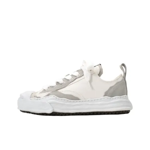 MIHARA YASUHIRO Hank OG Sole Broken Low Top Athletic Shoes Unisex White