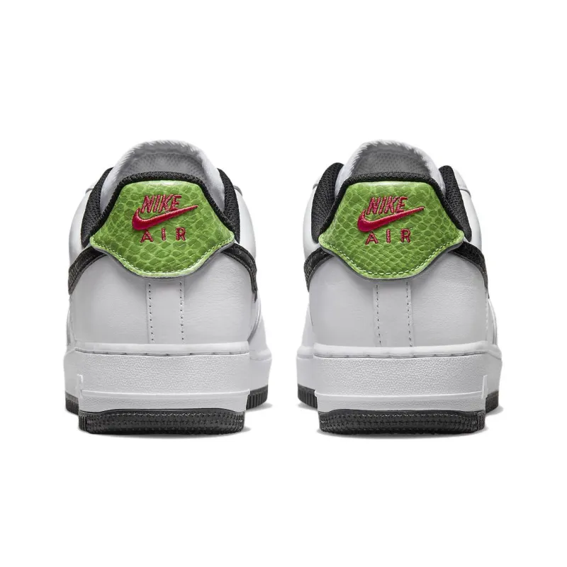 Nike Air Force 1 Low '07 Just Do It Snakeskin White Black Women's-4