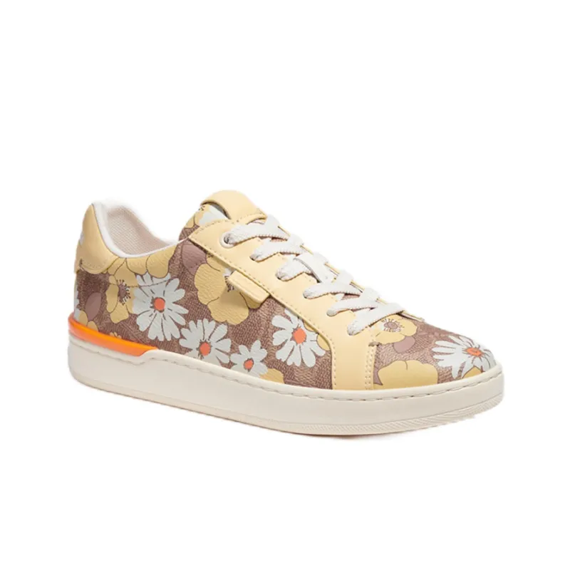 COACH Lowline Slip Resistant Low Top Sports Casual Shoes Women's Vanilla-2