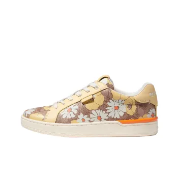 COACH Lowline Slip Resistant Low Top Sports Casual Shoes Women's Vanilla