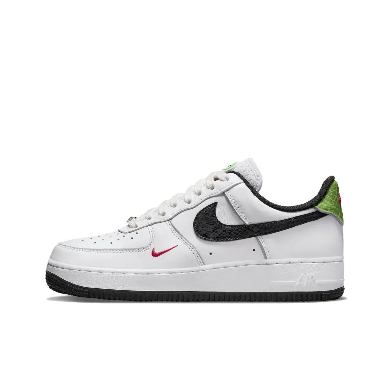 Nike Air Force 1 Low '07 Just Do It Snakeskin White Black Women's-0