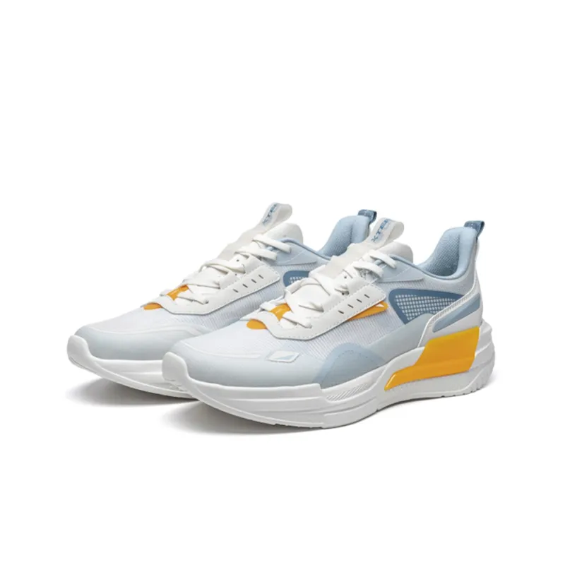 XTEP Airfoil Cushioning Anti-Slip Wear-Resistant Breathability Low-Top Casual Shoes Men's White Blue-2