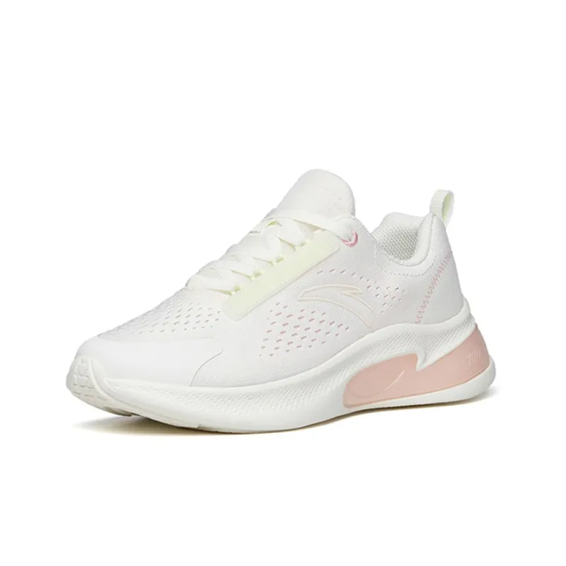 Anta Running Collection Cushioning Anti Slip And Wear Resistant Low Top Running Shoes Women's White Green-2