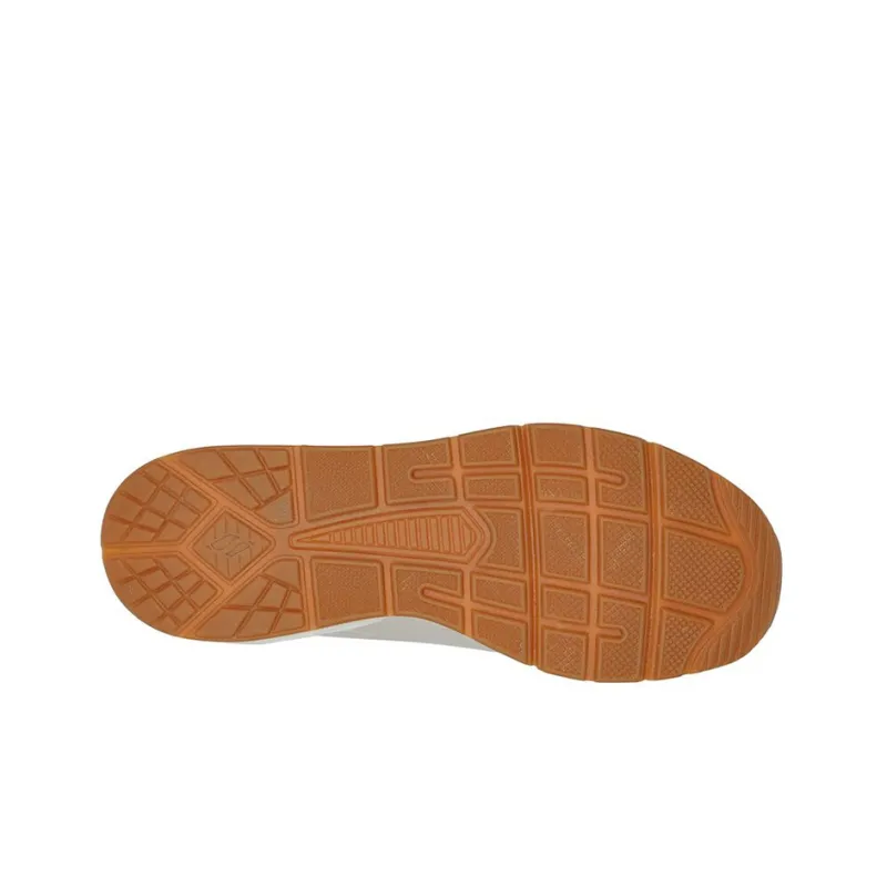 Skechers Uno 2 2nd Best Cushioned Anti Slip Wear Resistant And Water Resistant Low Top Casual Shoes Ecru-4