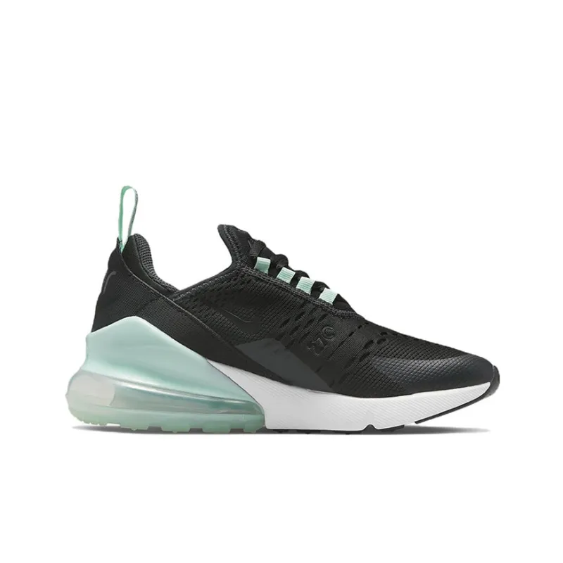 Nike Air Max 270 Cushioning Anti-Slip And Wear-Resistant Low-Top Casual Shoes GS Black Green-1