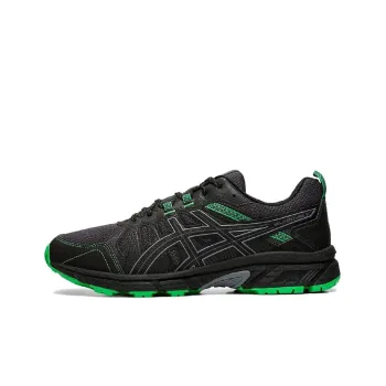 Asics Gel-Venture 7 Wear-Resistant Low-Top Running Shoes Men's Black Green