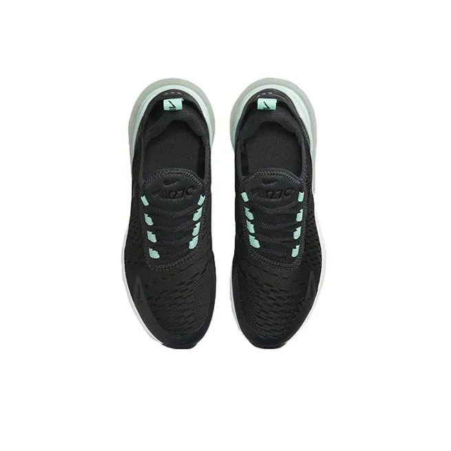 Nike Air Max 270 Cushioning Anti-Slip And Wear-Resistant Low-Top Casual Shoes GS Black Green-3