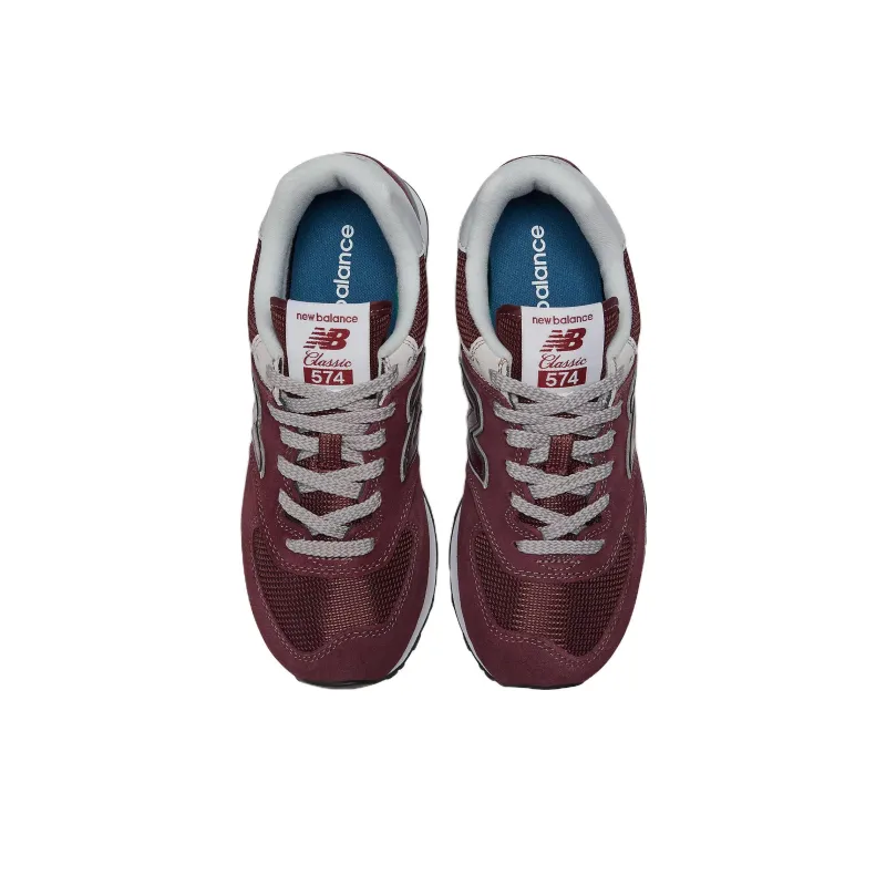 New Balance 574 Core Burgundy White Women's-4