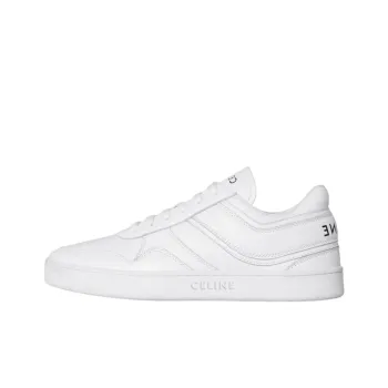 CELINE Trainer Low Top Stylish Skateboarding Shoes Women's White