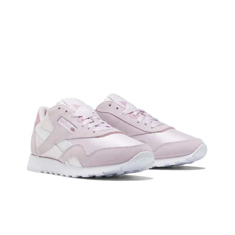 Reebok Classic Nylon Running Shoes Women's Low-Top Peach Pink-2