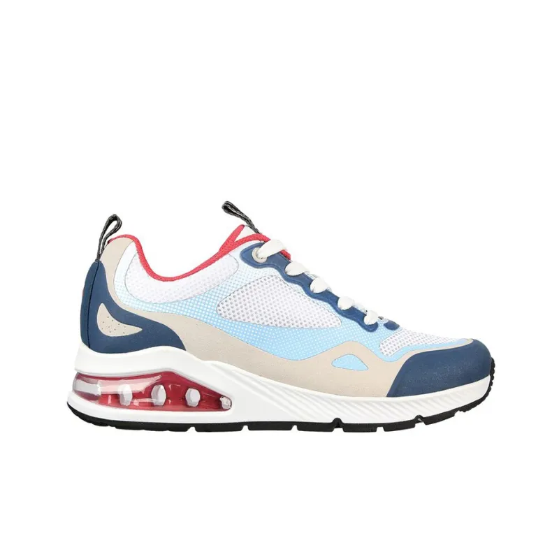 Skechers Uno 2 - Breathe And Step Cushioning Anti-Slip And Wear-Resistant Low-Top Casual Shoes Women's White Blue-1