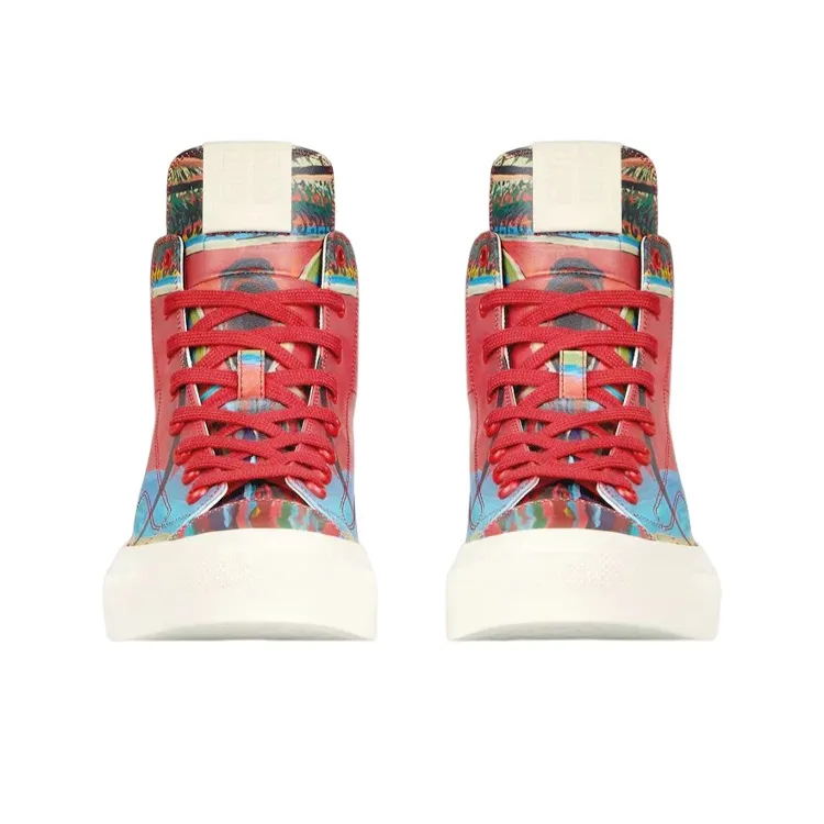 Givenchy High Top Stylish Skateboarding Shoes Men's Red-1