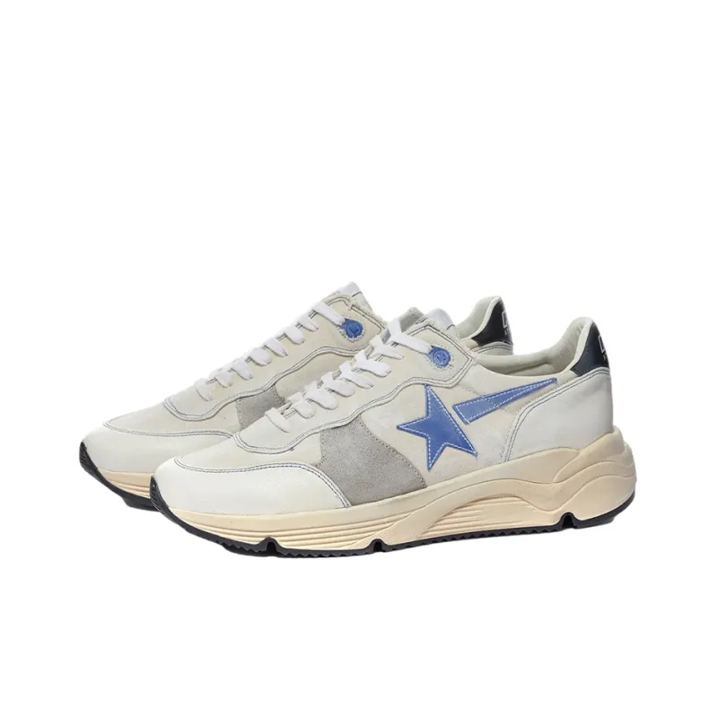 Golden Goose Running Sole Low Top Athletic Shoes Casual Shoes Men's White Blue-2