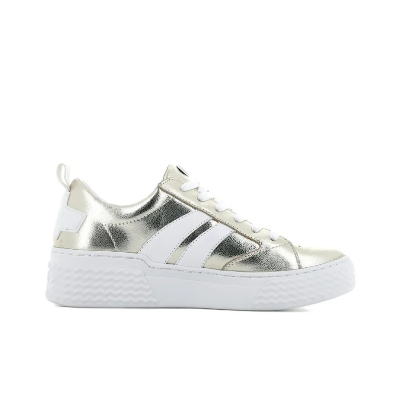 Palladium Skateboard Shoes Women's Low-Top Gold/White-1