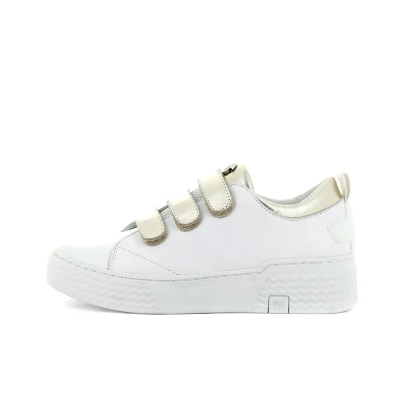 Palladium Skateboard Shoes Women's Low-Top White/Gold-0